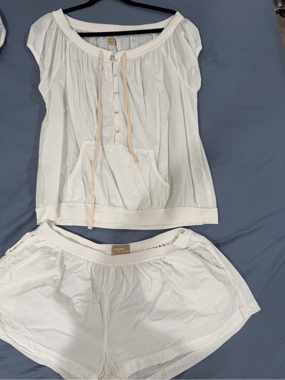 Free People White Cotton Swim Coverup Set
